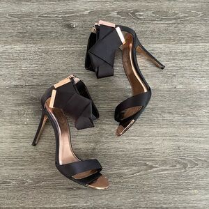 Ted Baker Black Geometric Heels